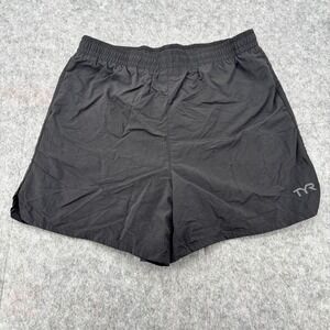 TYR Mens Athletic Running Shorts Black 2XL Lined Training Gym Shorts